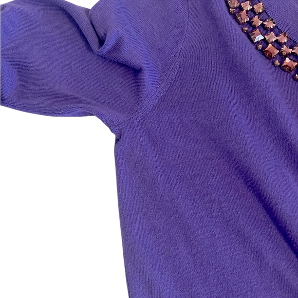 Kate Spade Purple Cardigan with Rhinestones Size XS - Picture 8 of 14